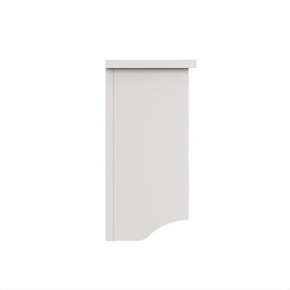 4-Compartment Wall Rack with Hooks - White