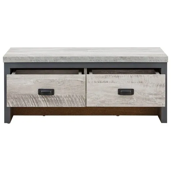 Coffee Table with Drawers - Grey, Wood Effect