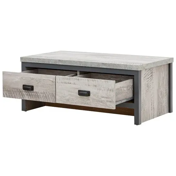 Coffee Table with Drawers - Grey, Wood Effect
