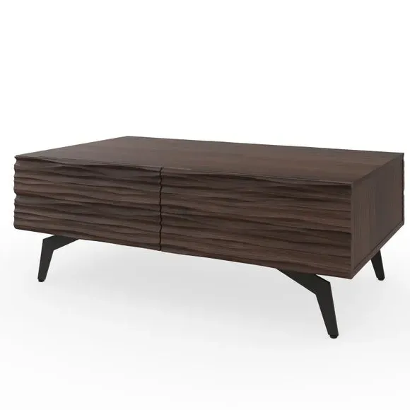 Coffee Table with Drawers - Walnut, Wood