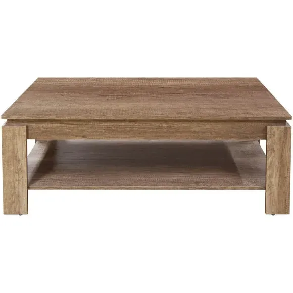 Coffee Table with Shelf - Natural, Oak
