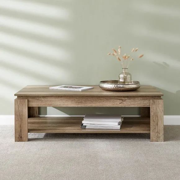 Coffee Table with Shelf - Natural, Oak image