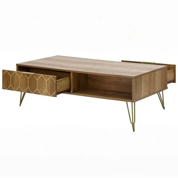 Coffee Table with Storage - Brown, Mango Wood
