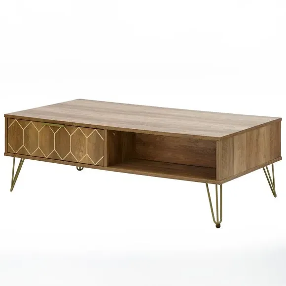 Coffee Table with Storage - Brown, Mango Wood