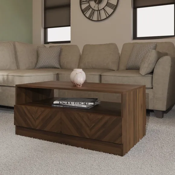 Coffee Table with Storage - Walnut, Wood-Effect image