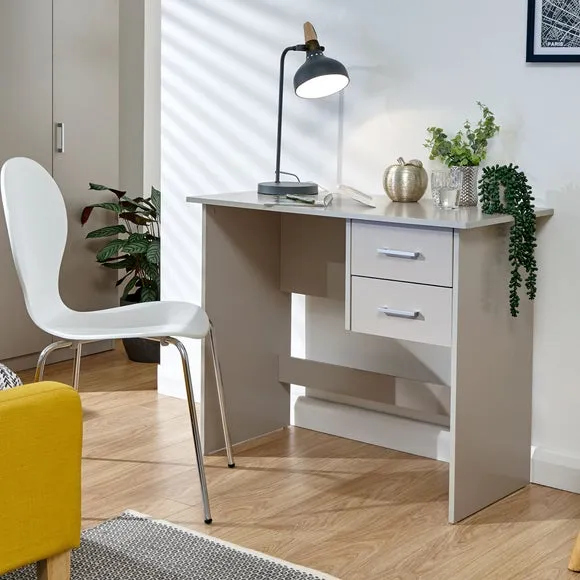 Compact Desk with Storage - Grey, Paper Foil image