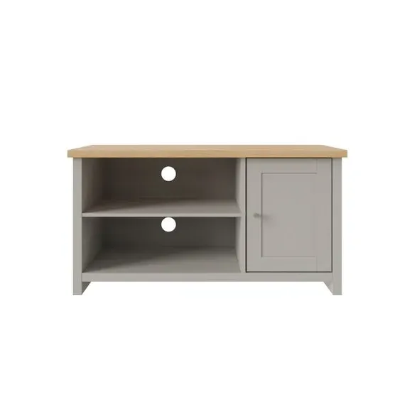 Compact TV Unit with Storage - Grey, Oak