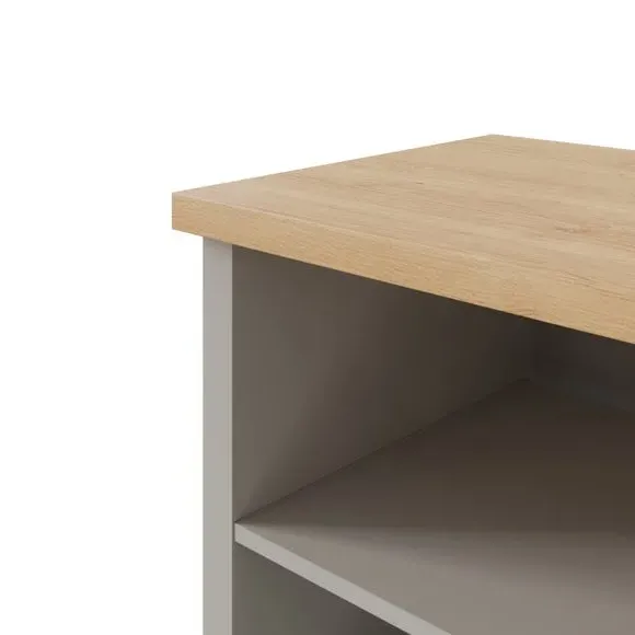 Compact TV Unit with Storage - Grey, Oak