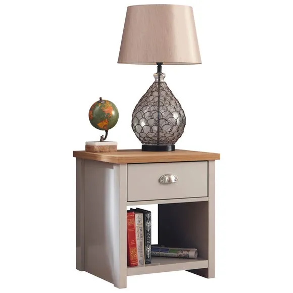Lamp Table with Drawer - Grey, Painted Wood image