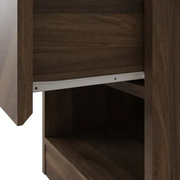 Lamp Table with Storage - Walnut, Wood-Effect