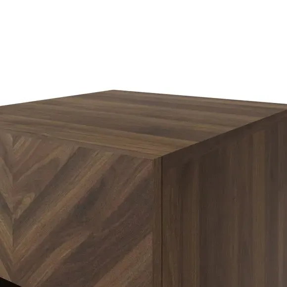 Lamp Table with Storage - Walnut, Wood-Effect