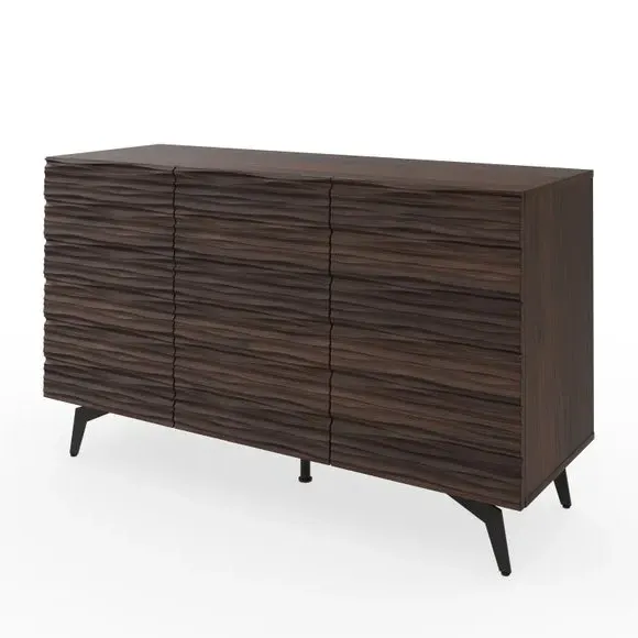 Large Sideboard with Wave Texture - Walnut