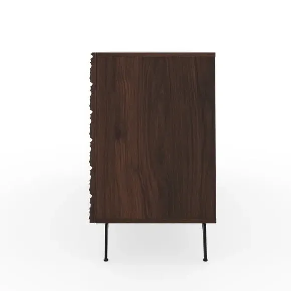 Large Sideboard with Wave Texture - Walnut