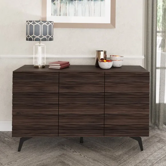 Large Sideboard with Wave Texture - Walnut image