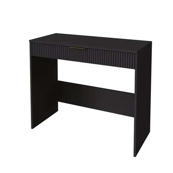Modern Desk with Drawer - Black