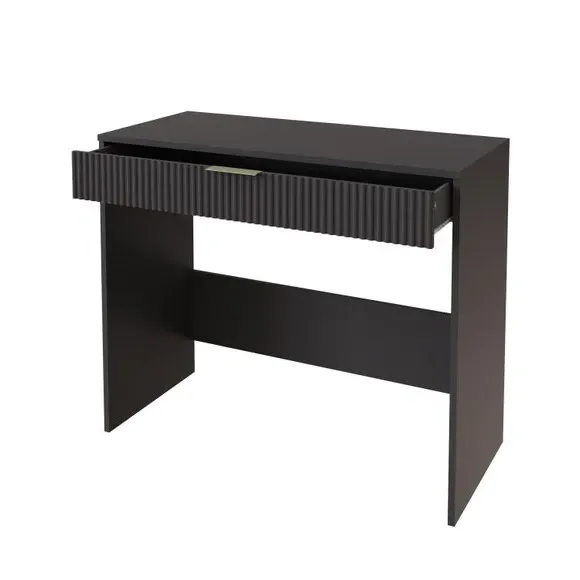 Modern Desk with Drawer - Black