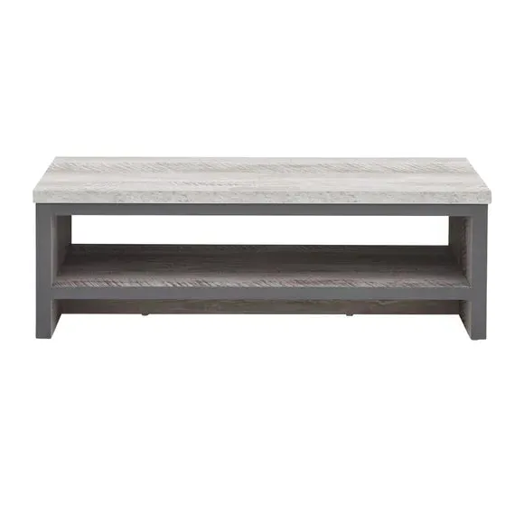 Open Shelf Coffee Table - Grey, Wood