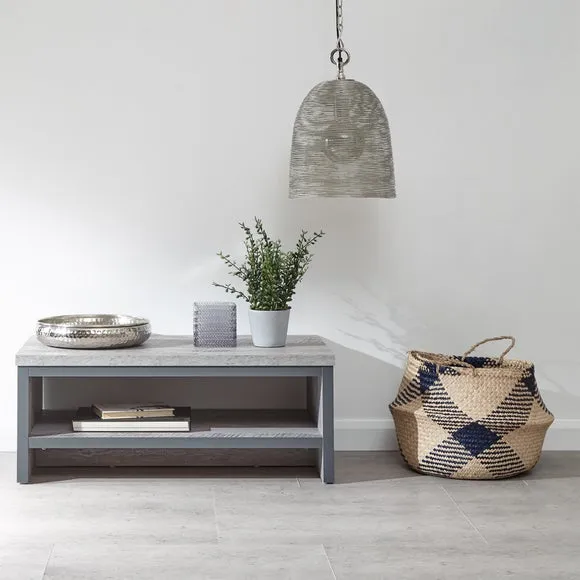 Open Shelf Coffee Table - Grey, Wood image
