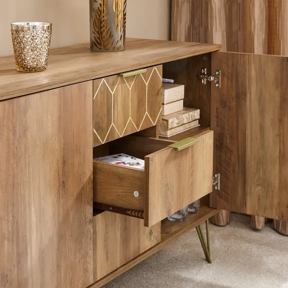 Orleans Sideboard with Drawers - Brown, Mango