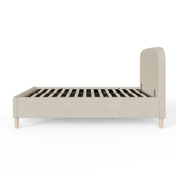 Ottoman Bed Frame with Storage - Stone, Boucle