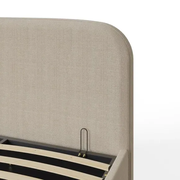 Ottoman Bed Frame with Storage - Stone, Boucle
