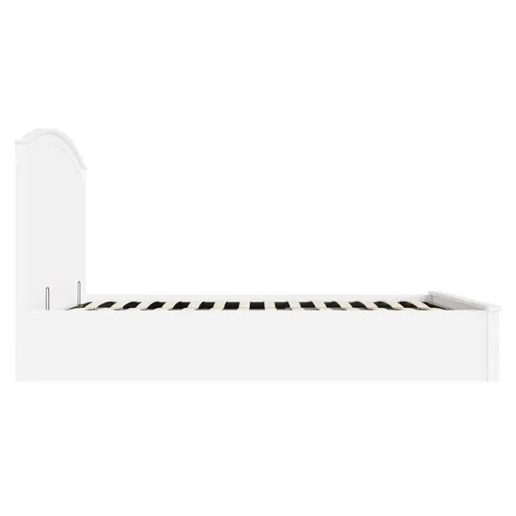 Ottoman Bed Frame with Storage - White, Wood