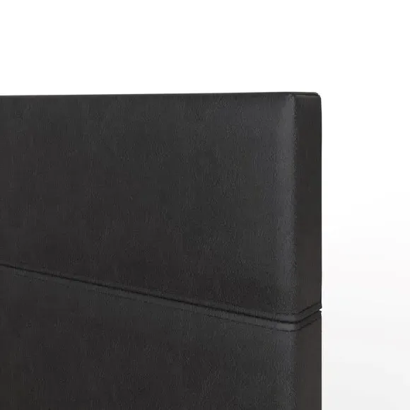 Side Lift Ottoman Bed - Black, Faux Leather