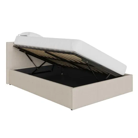 Side Lift Ottoman Bed Frame - Natural, Fabric