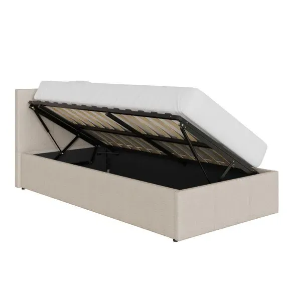 Side Lift Ottoman Bed Frame - Natural, Fabric