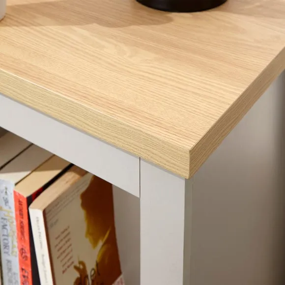 Side Table with Contrast Top - Grey, Wood