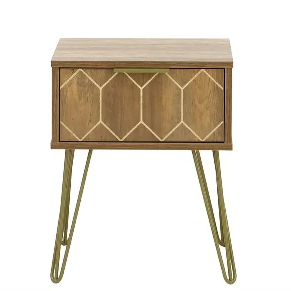 Side Table with Drawer - Brown, Mango Wood