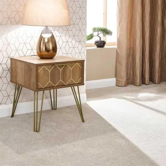 Side Table with Drawer - Brown, Mango Wood