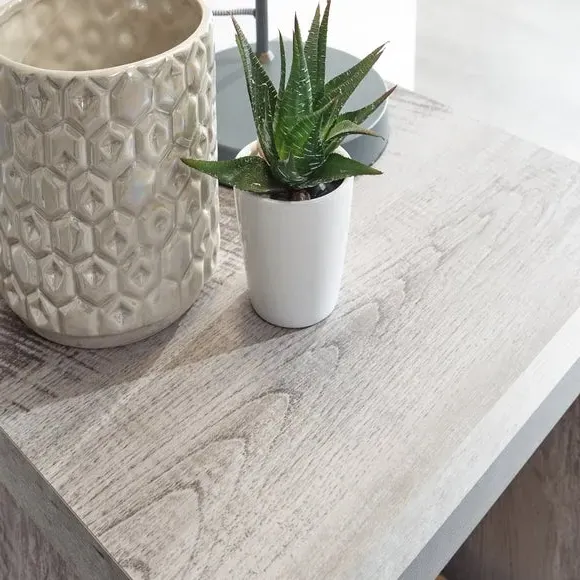 Side Table with Shelf - Grey, Wood