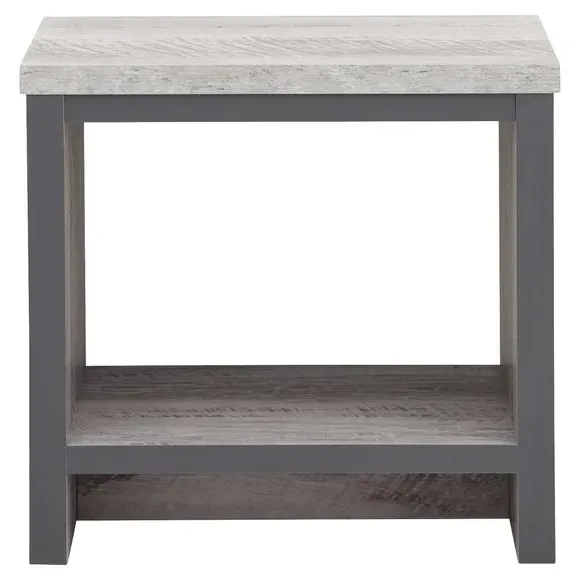 Side Table with Shelf - Grey, Wood