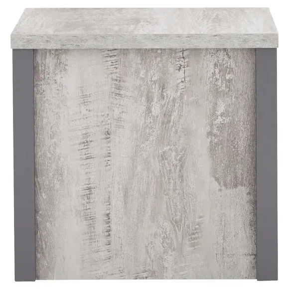 Side Table with Shelf - Grey, Wood