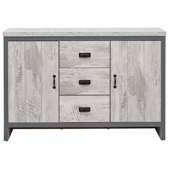 Sideboard with Adjustable Shelves - Grey, Wood