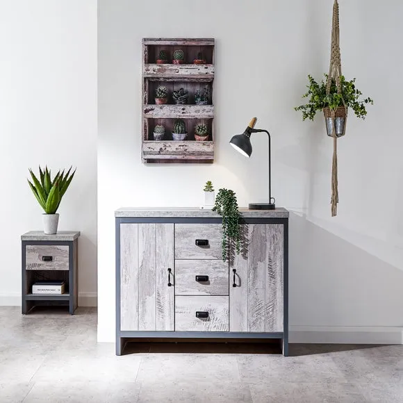 Sideboard with Adjustable Shelves - Grey, Wood image