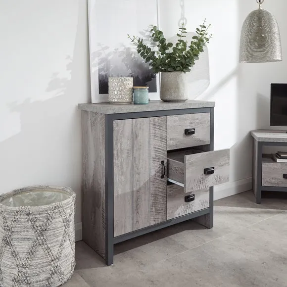 Small Sideboard with Drawers - Grey, Wood