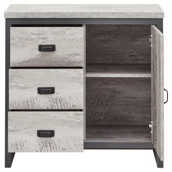 Small Sideboard with Drawers - Grey, Wood