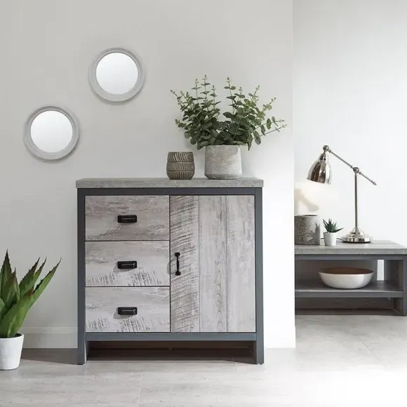 Small Sideboard with Drawers - Grey, Wood image