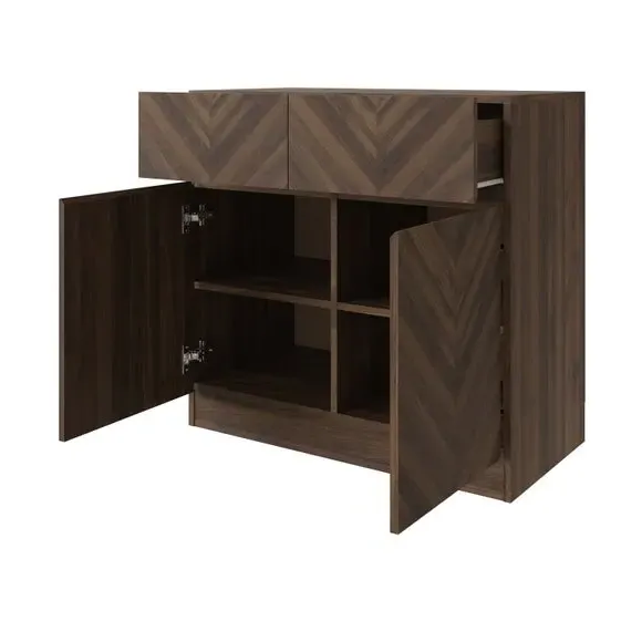 Small Sideboard with Drawers - Walnut, Wood