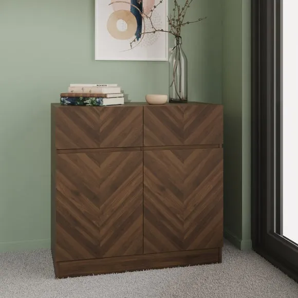 Small Sideboard with Drawers - Walnut, Wood image