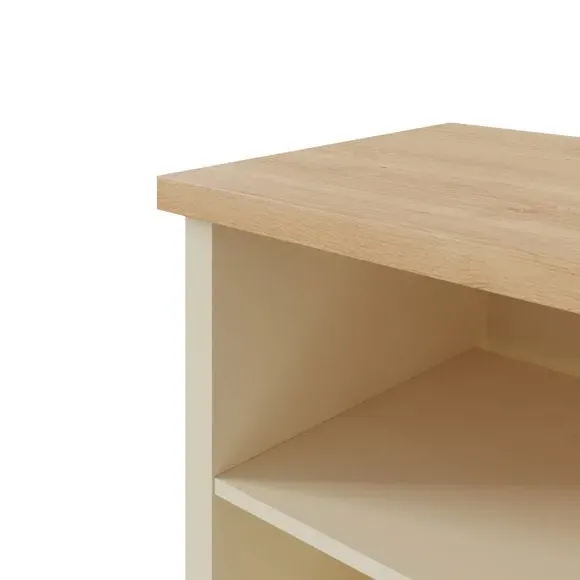 Small TV Unit for 42" TVs - Cream, Oak Veneer