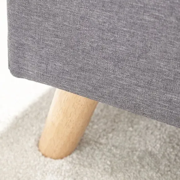 Storage Ottoman with Lift Lid - Light Grey, Fabric