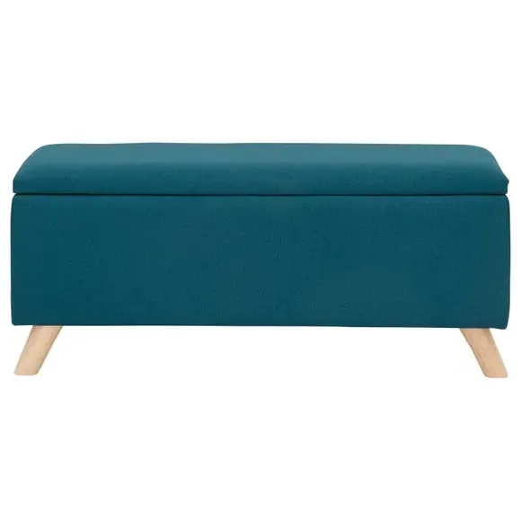 Storage Ottoman with Lift Lid - Teal, Fabric