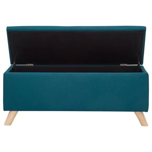 Storage Ottoman with Lift Lid - Teal, Fabric