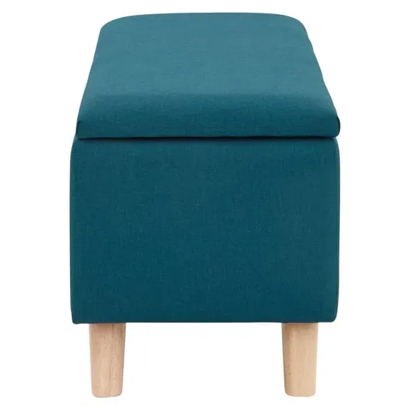 Storage Ottoman with Lift Lid - Teal, Fabric