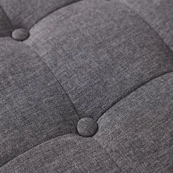 Storage Ottoman with Lift-Up Lid - Grey, Fabric
