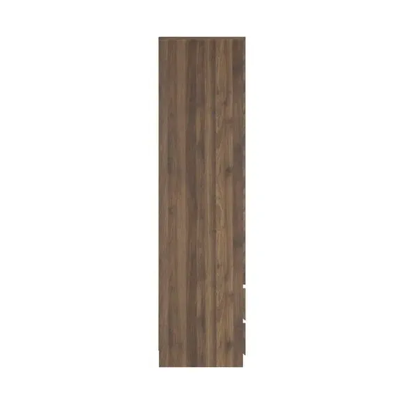 Triple 4-Drawer Wardrobe - Walnut, Wood Effect