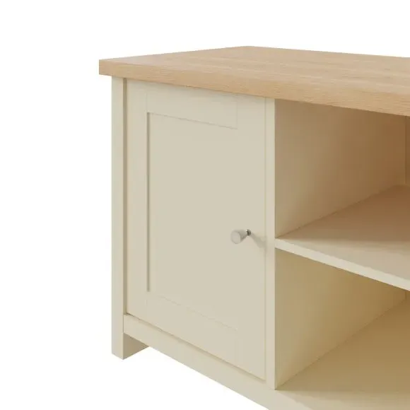 TV Unit for 55" TVs with Storage - Cream, Oak